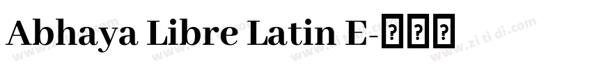 Abhaya Libre Latin E字体转换